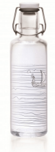 Vorderseite Soulbottle “Heimat.Wasser” – Trinkflasche aus Glas, spülmaschinenfest
