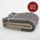 Acheter Teixidors Time plaid en ligne chez Amanvida - Magnifique couverture en laine mérinos sans mules, fabriquée à la main dans un atelier socialement engagé à Barcelone. 