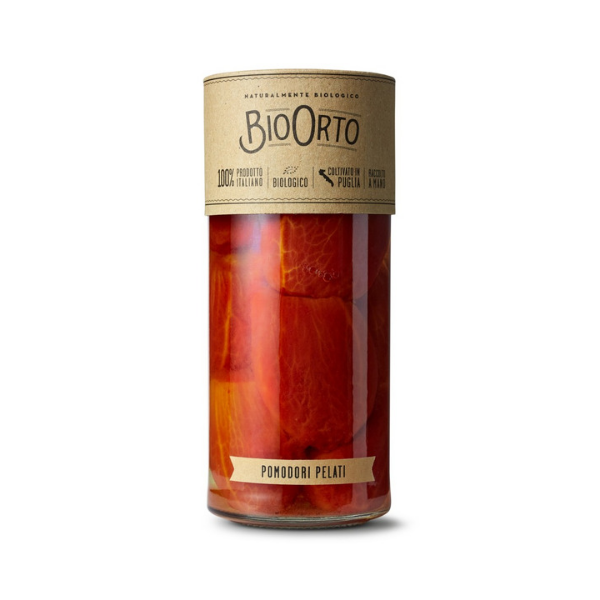 Nutteloos vezel meer en meer Gepelde Roma-tomaten in glas Bio Orto | Amanvida.eu