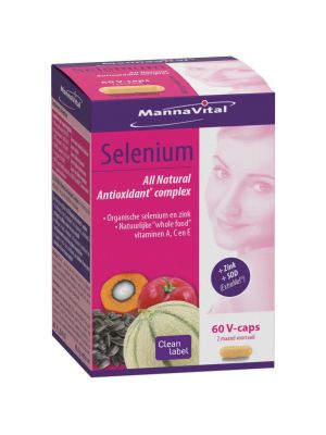 Koop Mannavital Selenium online bij Amanvida - organische selenium en zink met vitamines A, C, en E