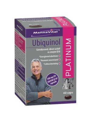 Mannavital Ubiquinol réduit, coenzyme Q10 directement actif - Maintenant disponible chez Amanvida.eu !