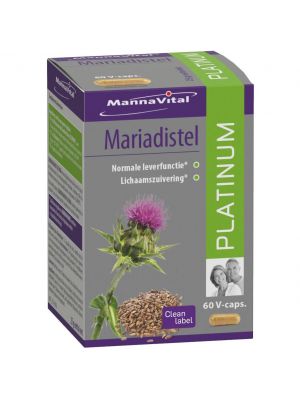 Koop Mannavital Mariadistel online bij Amanvida.eu - Natuurlijk supplement voor leverfunctie en lichaamszuivering