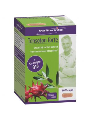 Buy Mannavital Tensoton forte 60 V-caps online at Amanvida - Natural supplement for blood pressure with coenzyme Q10