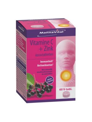 Buy Mannavital Vitamin C + Zinc online at Amanvida.eu - Supplement your immunity with antioxidants