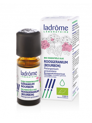 Achetez l'huile essentielle de géranium rosat Ladrôme en ligne chez Amanvida. Facile à commander et rapidement livré. 