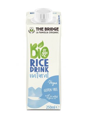 Du lait sans lactose dans un emballage pratique ? Découvrez The Bridge Rice Drink Natural 250ml - Disponible dès maintenant chez Amanvida.eu !