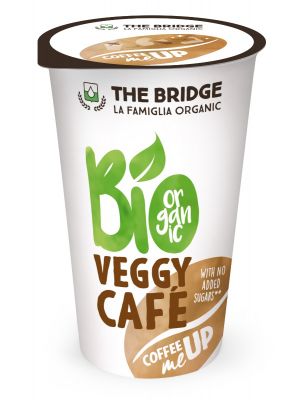 Genießen Sie jetzt eine köstliche vegetarische Kaffeetasse von The Bridge - ohne Zuckerzusatz, 100% pflanzlich - jetzt erhältlich bei Amanvida