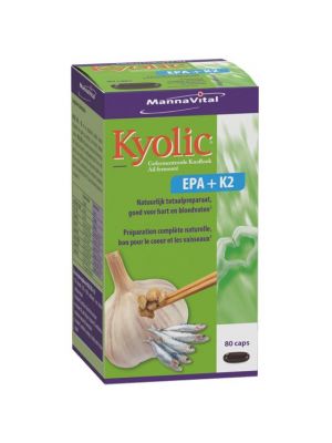 Buy Mannavital Kyolic EPA + K2 online from Amanvida - Natural total preparation good for heart and blood vessels