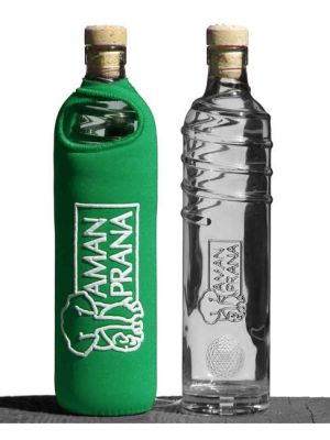 Amanprana Trinkflasche Eco Respekt, glas, 500ml, grün