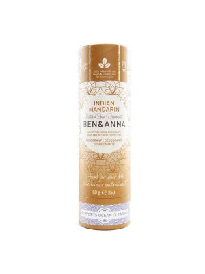 Natuurlijke deodorant Indian Mandarin 60g, papieren koker | Ben & Anna