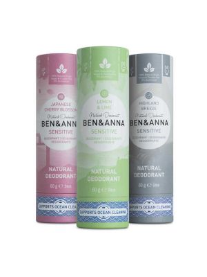 Natuurlijke sensitive deodorant met klei in papieren koker, deostick 60 g | Ben & Anna