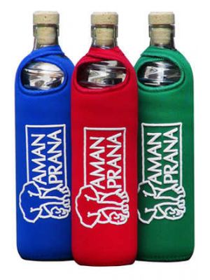 Amanprana Trinkflasche Eco Respekt, glas, 500ml, tricolore