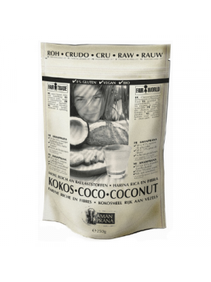 AMANPRANA, Coconut flour with 50% fiber, organic, 250g