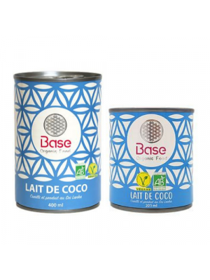 BASE ORGANIC FOOD | Lait de coco 400ml et 200ml, bio