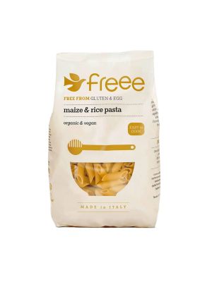 Maize and Rice Penne 500g, organic | Doves Farm Foods Freee