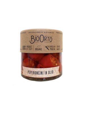 BioOrto Peperoncini Piments rouges à l'huile d'olive | Amanvida