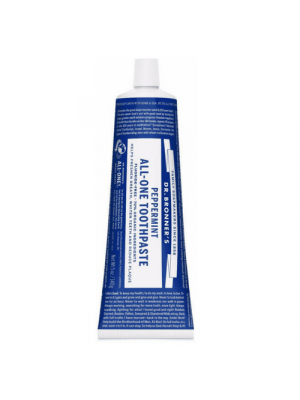 Dr. Bronner All-one toothpaste is 70% organic