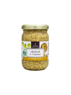 Wholegrain mustard 200g, organic | Pique Assiettes