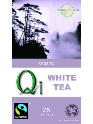 Biologische witte thee van Qi, met een zachte, zoete smaak