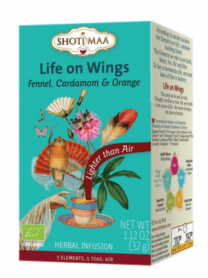 Life On Wings - Air - Infusion ayurvédique au goût de fenouil, de cardamome et de zeste d’orange