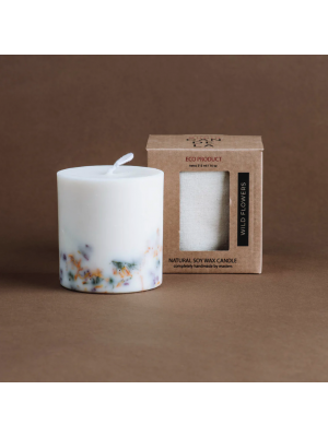 The Munio Natural Soy wax Wild Flowers Scented Candle - Buy online now from Amanvida

