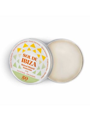 MInerale zonnebrand creme SPF 50 zinkoxide filter, 100ml bio | Sol de Ibiza