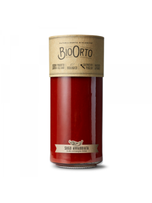 Sauce tomate Arrabbiata, bocal en verre 550g bio | Bio Orto 