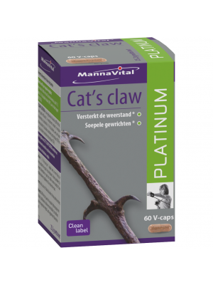 Mannavital Katzenkralle platinum 60 V-Kapseln online kaufen bei Amanvida.eu - Natürliche Ergänzung für Ihr Immunsystem und Ihre Gelenke