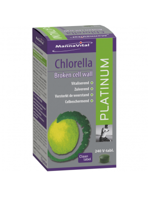Buy Mannavital Chlorella Platinum from Amanvida.eu - Natural supplement against fatigue, with vitalizing, purifying and cell-protecting powers