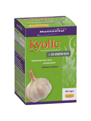 Acheter Mannavital Kyolic + Co-Enzyme Q10 en ligne chez Amanvida - Supplément naturel pour le coeur, le foie et l'immunité