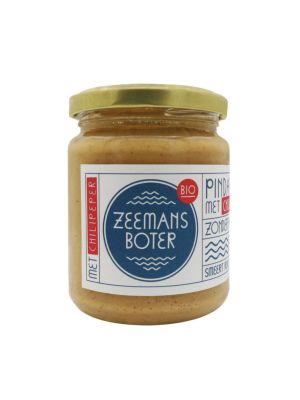 Zeemansboter Peanut butter with chili 250g, organic