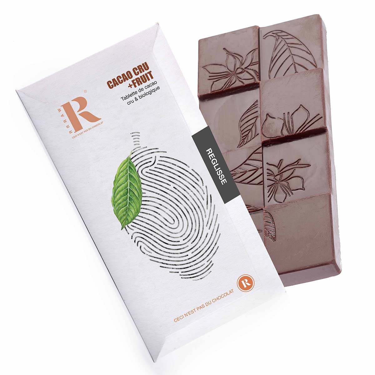Rrraw Rauwe chocolade 68% met zoethout 45g, bio